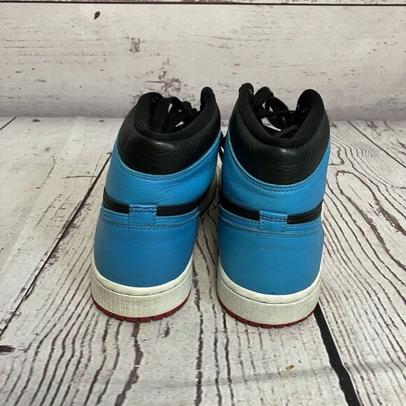 Jordan Womens Sz 8 1 Retro High NC To Chi Black Red Blue Lace Up Sneaker - Picture 4 of 7